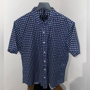 Bonobos Navy and White Patterned Casual Shirt